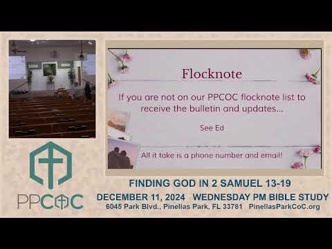 Featured image for “DECEMBER 11, 2024 WEDNESDAY PM BIBLE STUDY”
