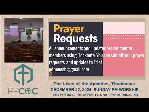 Featured image for “DECEMBER 22, 2024 SUNDAY PM WORSHIP”