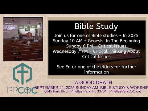 Featured image for “SEPTEMBER 21, 2025 SUNDAY AM BIBLE STUDY & WORSHIP”